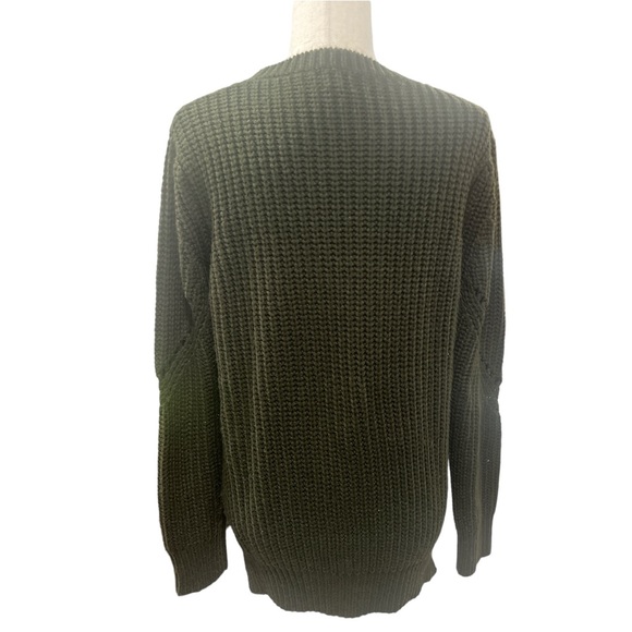SALE! Fate Dark Green Crewneck Tunic Sweater M - Picture 4 of 10